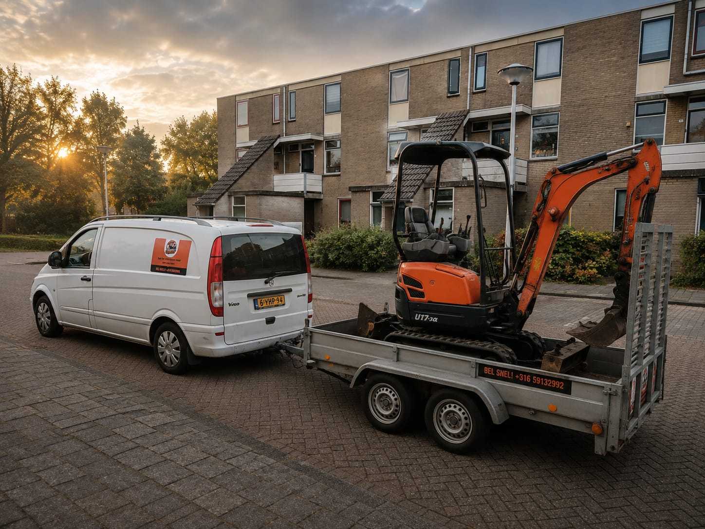 Materieel van Rioolservice Speedy op locatie